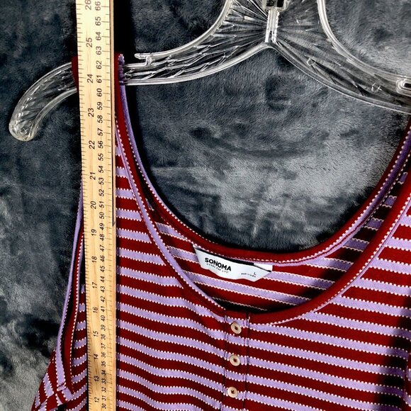 Sonoma Woman’s Tank Top Large Stripped Shirt - Picture 7 of 10